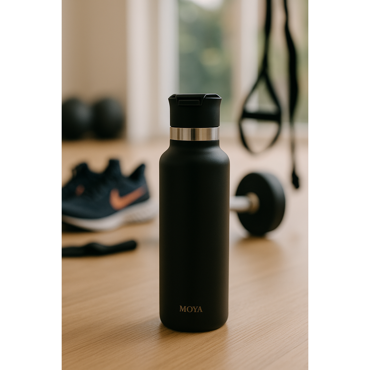 Black Sea 700ml Stainless Steel Water Bottles Spout