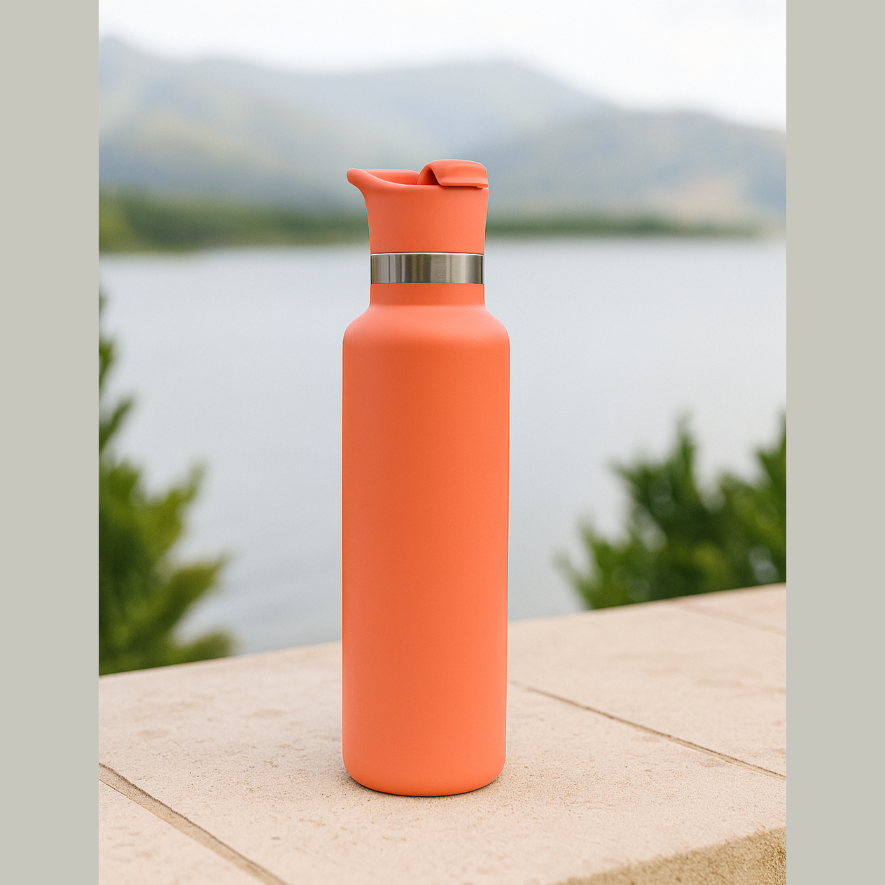 Black Sea 700ml Stainless Steel Water Bottles Spout