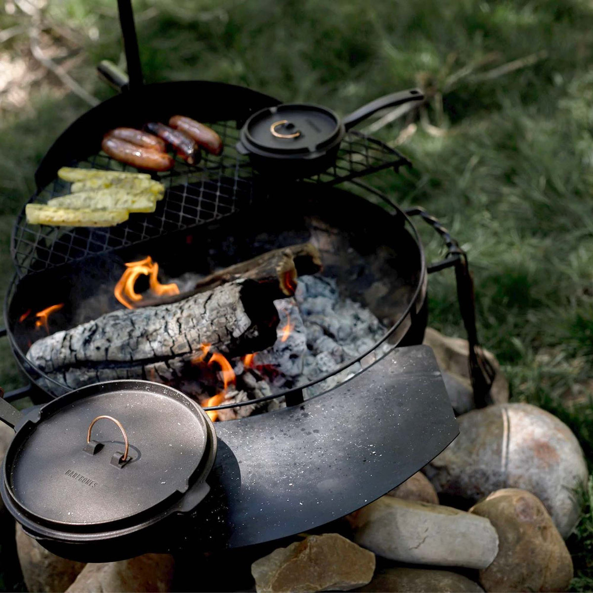 Barebones Cowboy Fire Pit Grill Side Table