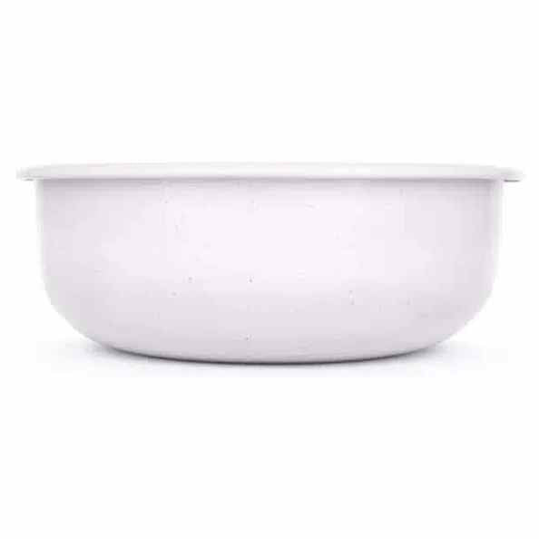 Barebones Rolled Enamelware Bowl Soft White