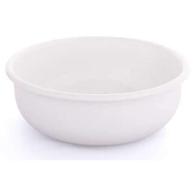 Barebones Rolled Enamelware Bowl Soft White