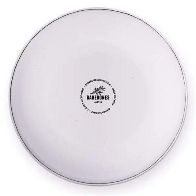 Barebones Rolled Enamelware Bowl Soft White