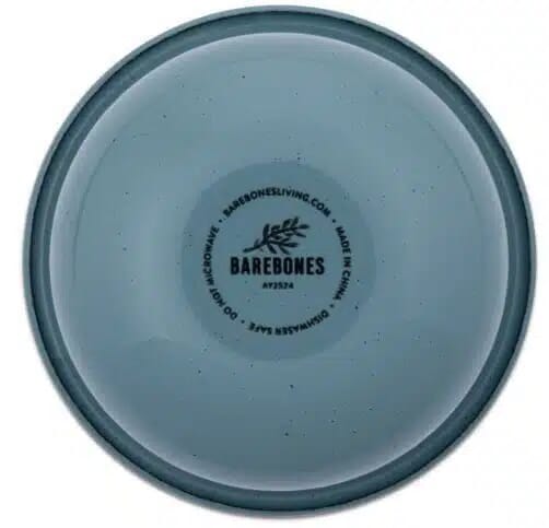 Barebones Rolled Enamelware Side Bowl Smoky Blue