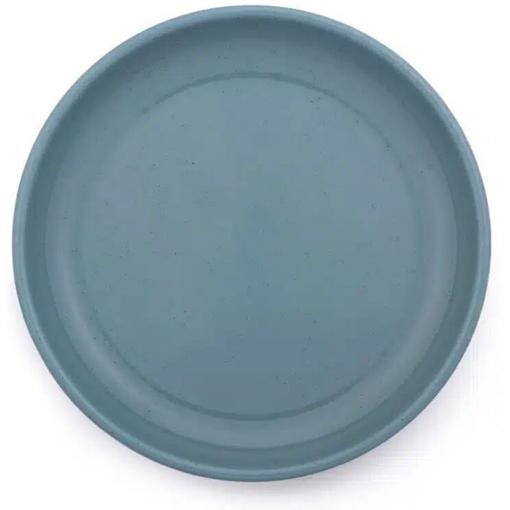 BareBones - Rolled Enamelware Plate - Smoky Blue