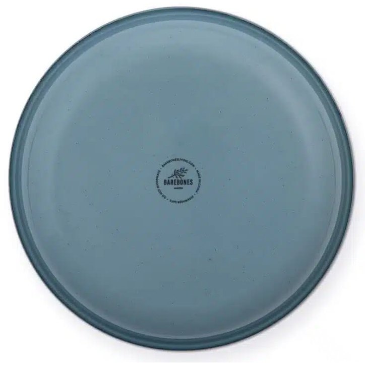 BareBones - Rolled Enamelware Plate - Smoky Blue