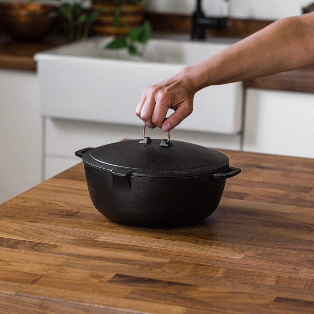 Barebones Enamel Lined Cast Iron Crock Pot