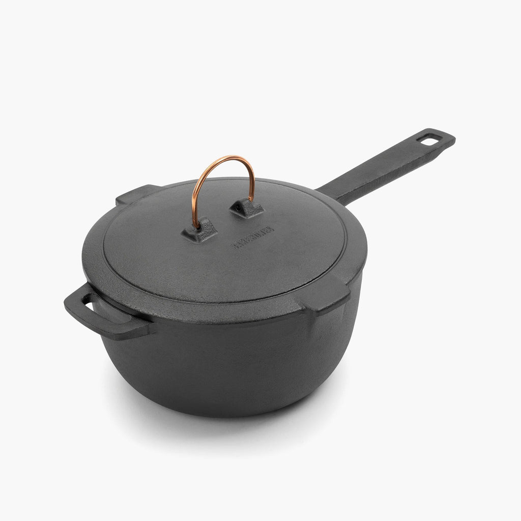 Barebones Enamel Lined Cast Iron Saucepan