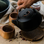 Barebones Enamel Lined Cast Iron Teapot