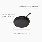 Barebones Cast Iron Skillet Griddle