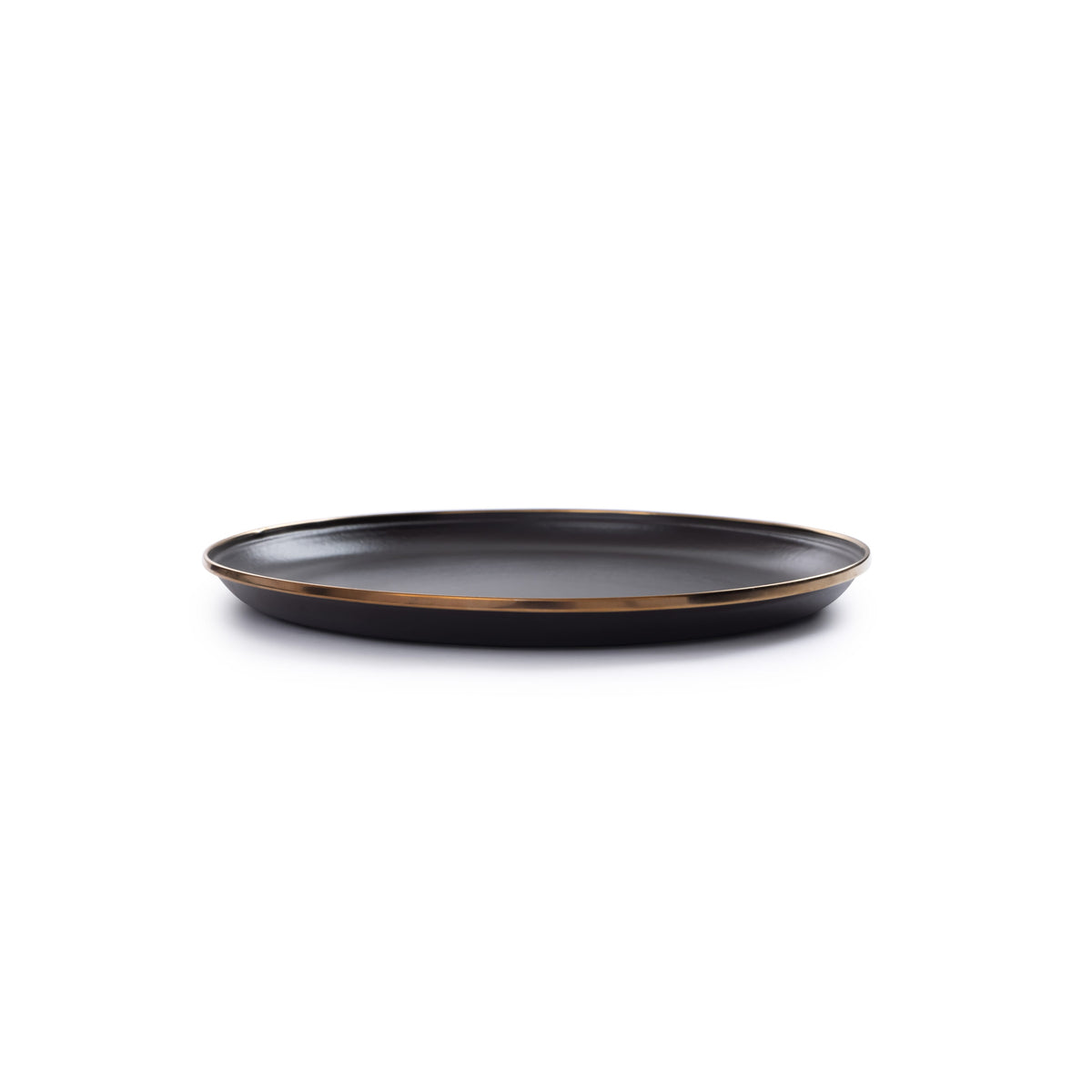 Barebones Enamel Plate Charcoal - Set of 2