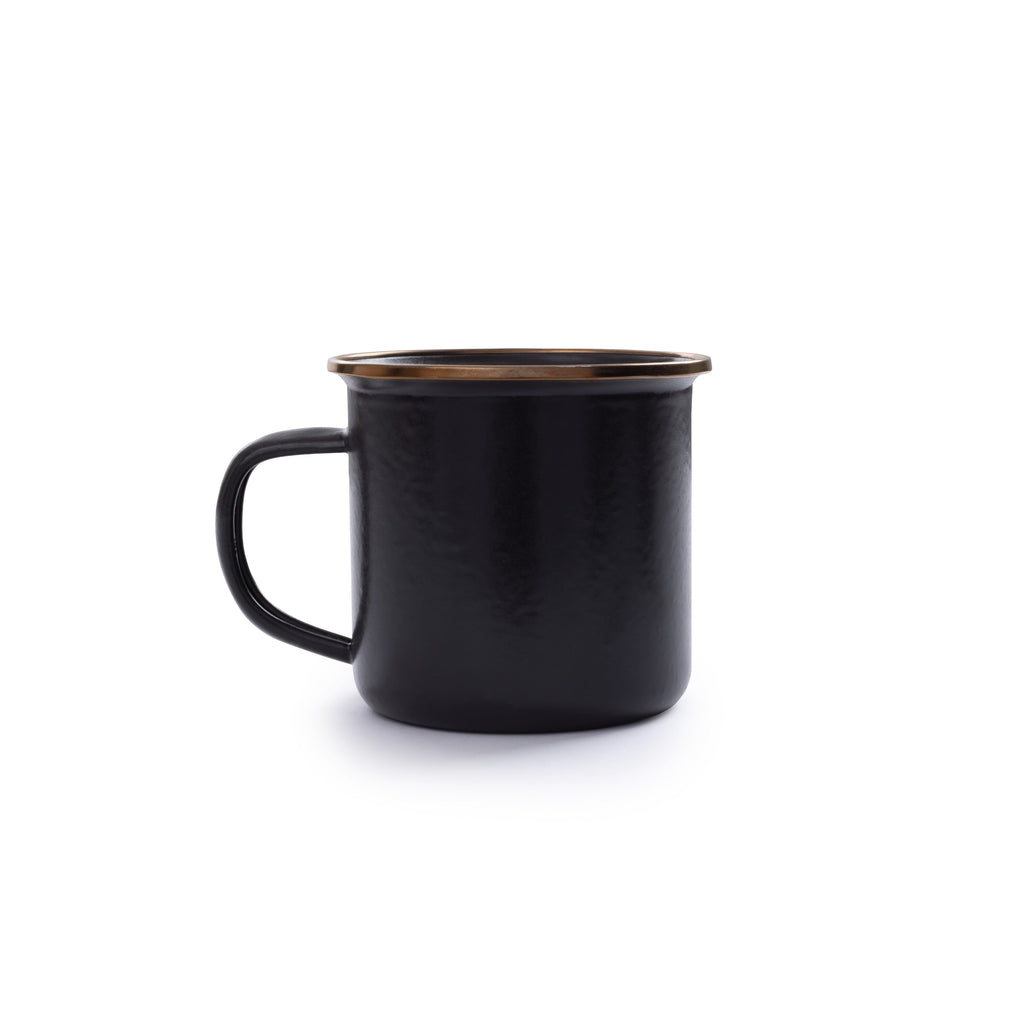 Barebones Enamel Mug Charcoal - Set of 2