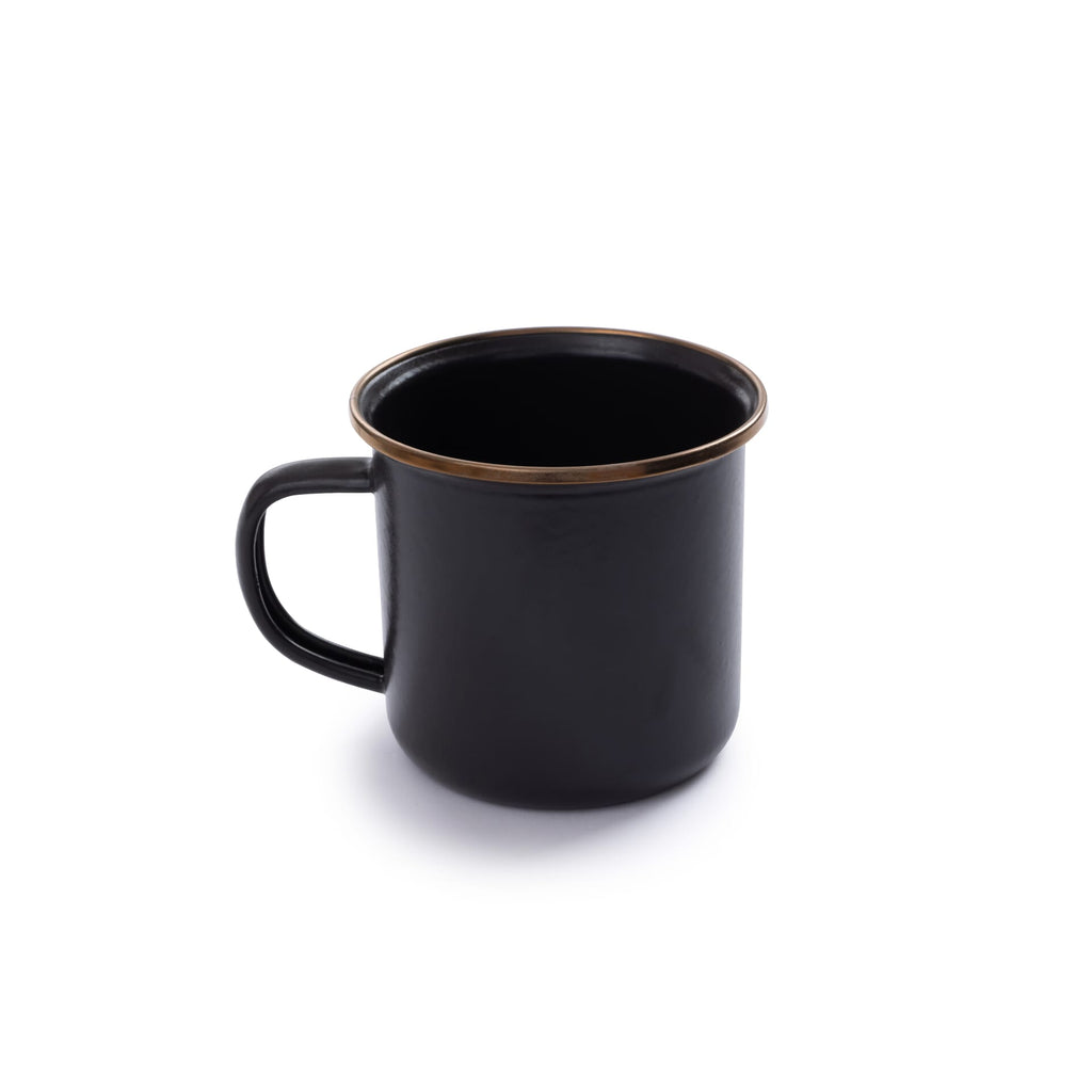 Barebones Enamel Mug Charcoal - Set of 2