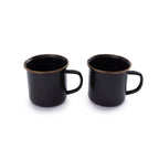 Barebones Enamel Mug Charcoal - Set of 2