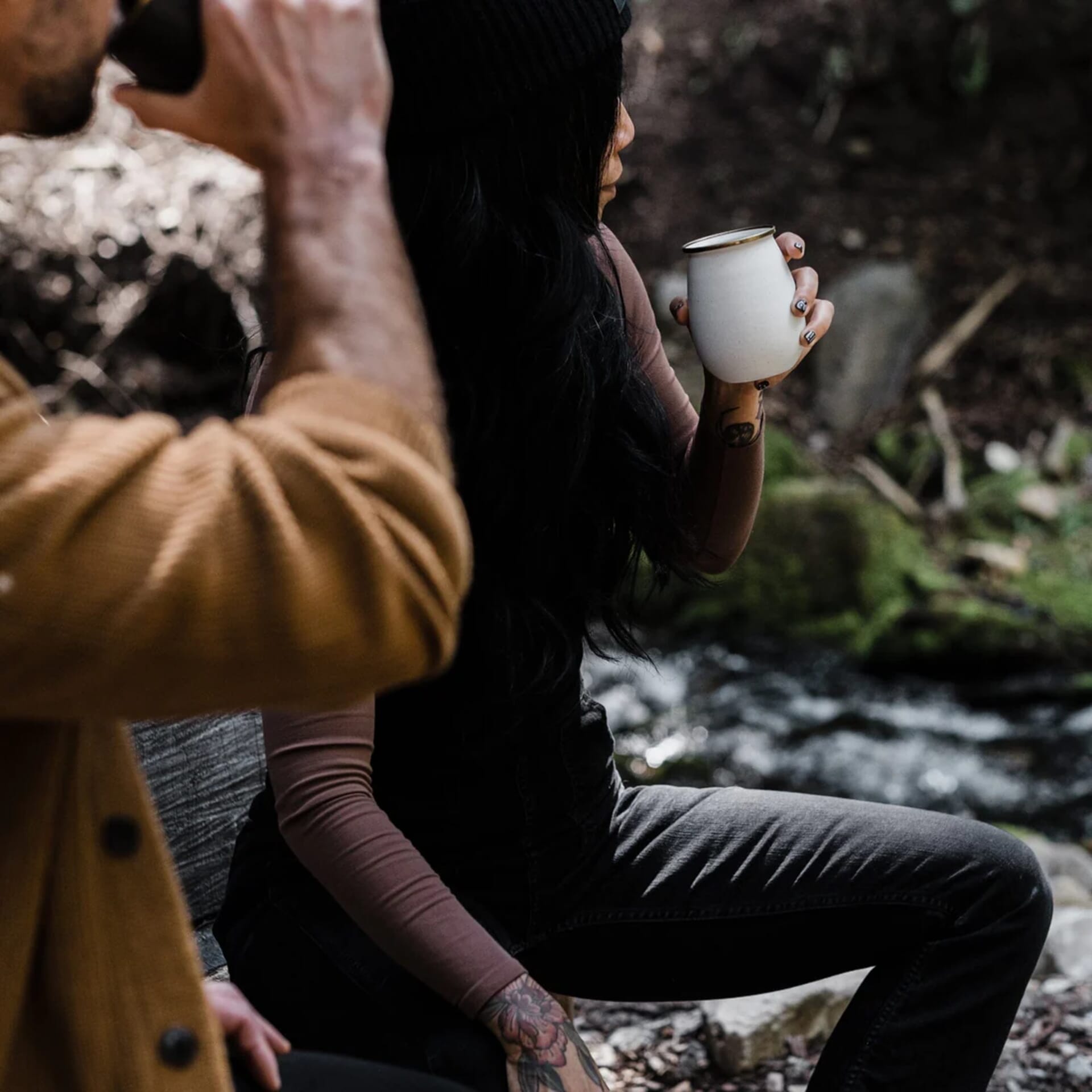 BareBones - Enamel Tumbler Eggshell - set of 2 -DISCONTINUED
