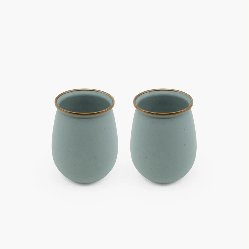 Barebones Enamel Tumbler Mint - Set of 2