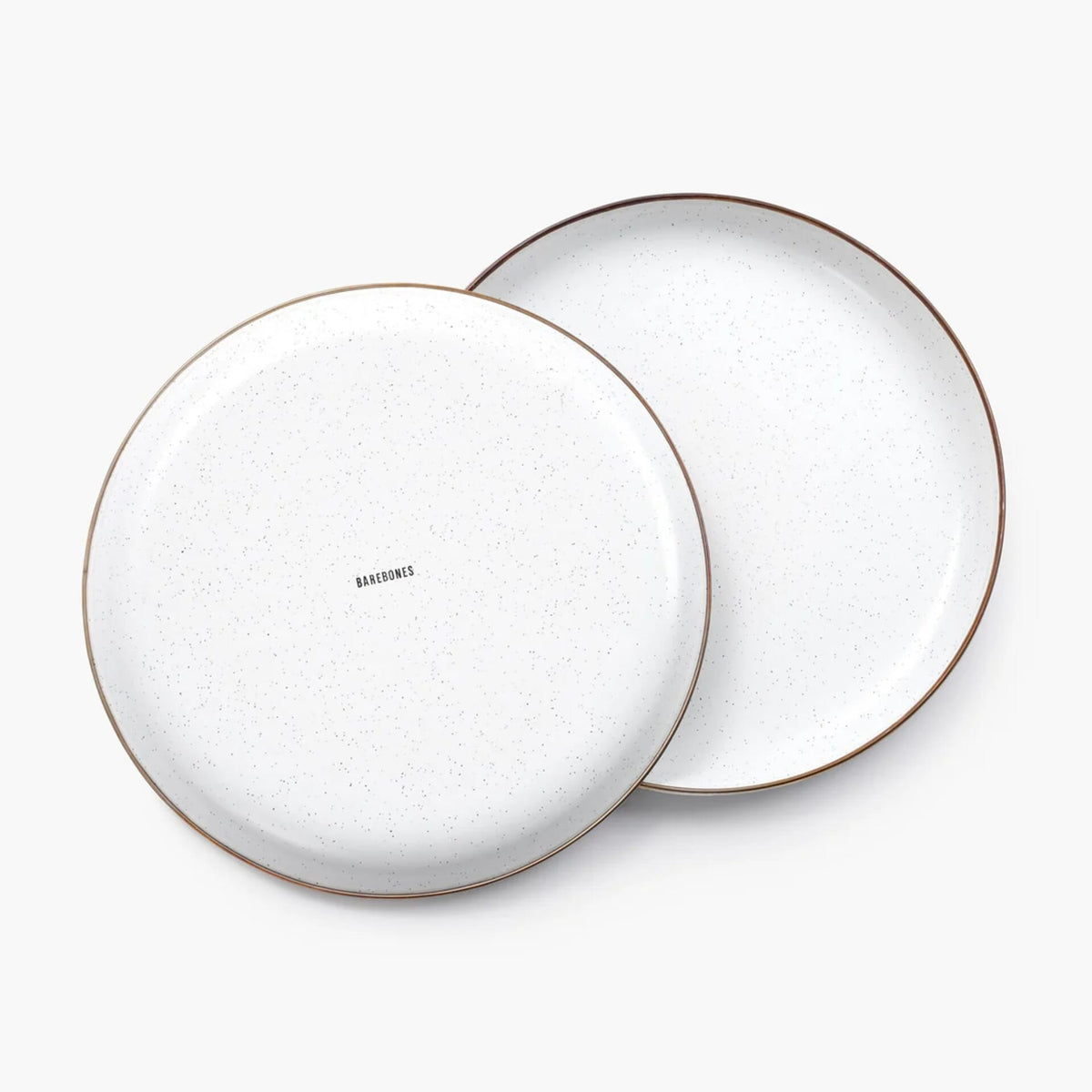 BareBones - Enamel Plate Eggshell - set of 2 -DISCONTINUED