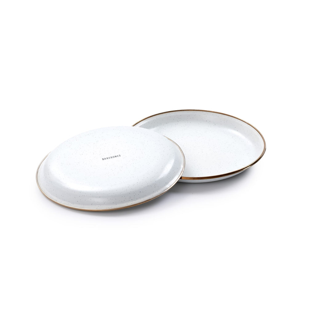BareBones - Enamel Salad Plate Eggshell - set of 2 -DISCONTINUED