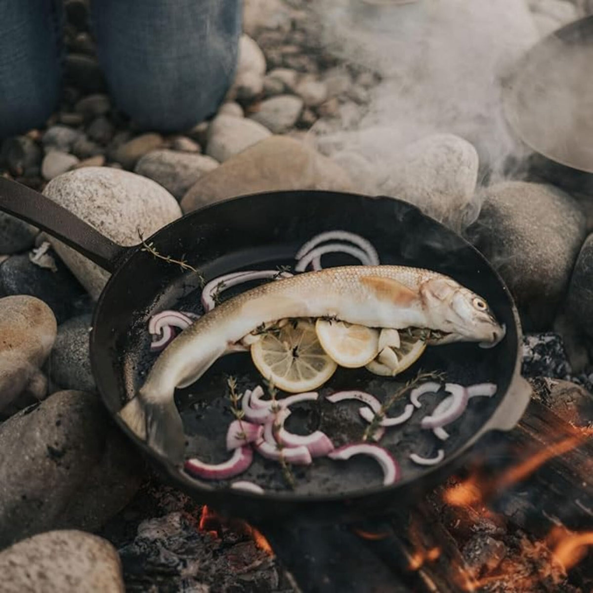 Barebones Carbon Steel Skillet with Lid - Nitride