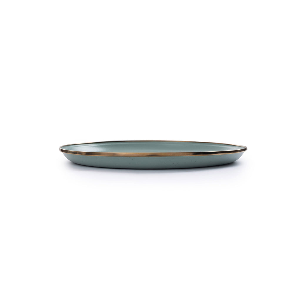 Barebones Enamel Plate Green - Set of 2