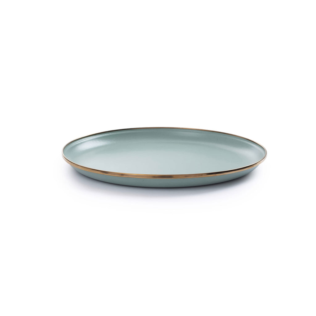 Barebones Enamel Plate Green - Set of 2