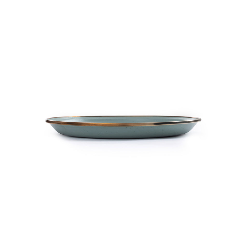 Barebones Enamel Salad Plate Green - Set of 2