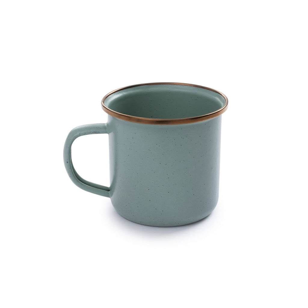 Barebones Enamel Mug Green - Set of 2