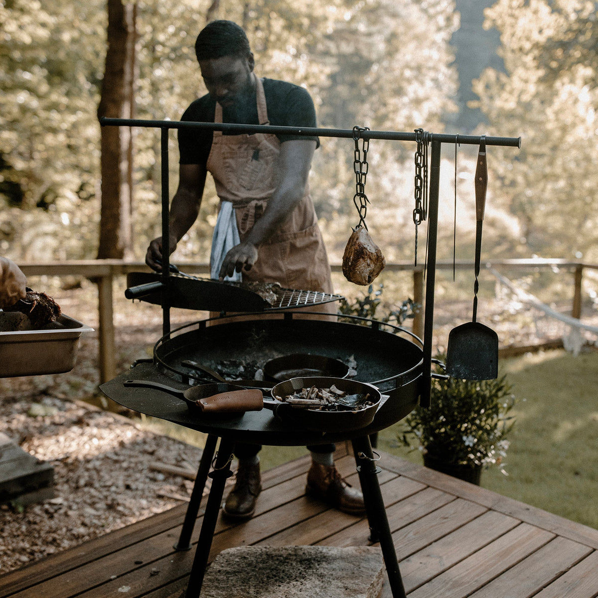 Barebones Cowboy Fire Pit Grill 30"