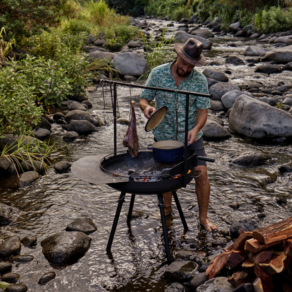 Barebones Cowboy Fire Pit Grill 30"