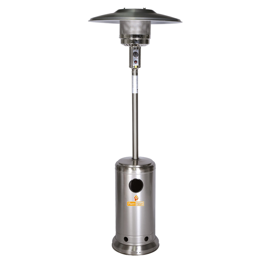 PureHeat Mushroom Style Gas Patio Heater In Stainless Steel