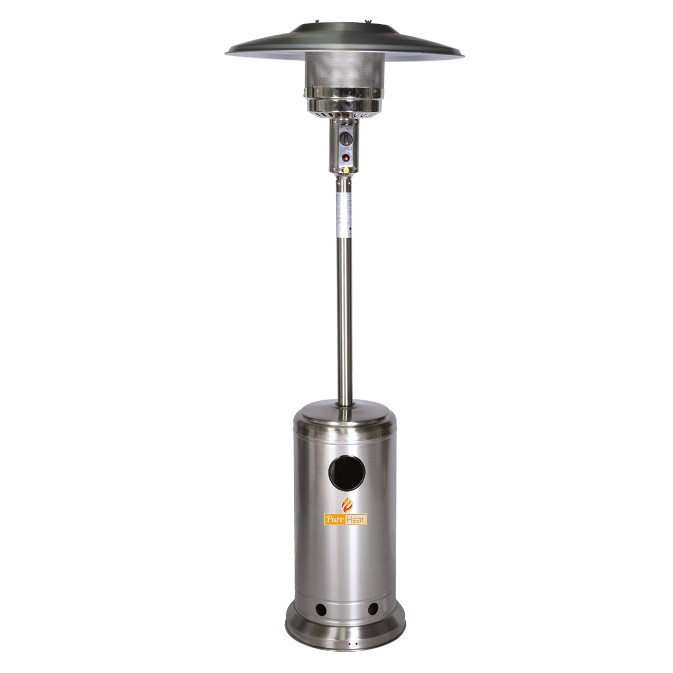 PureHeat Mushroom Style Gas Patio Heater In Stainless Steel