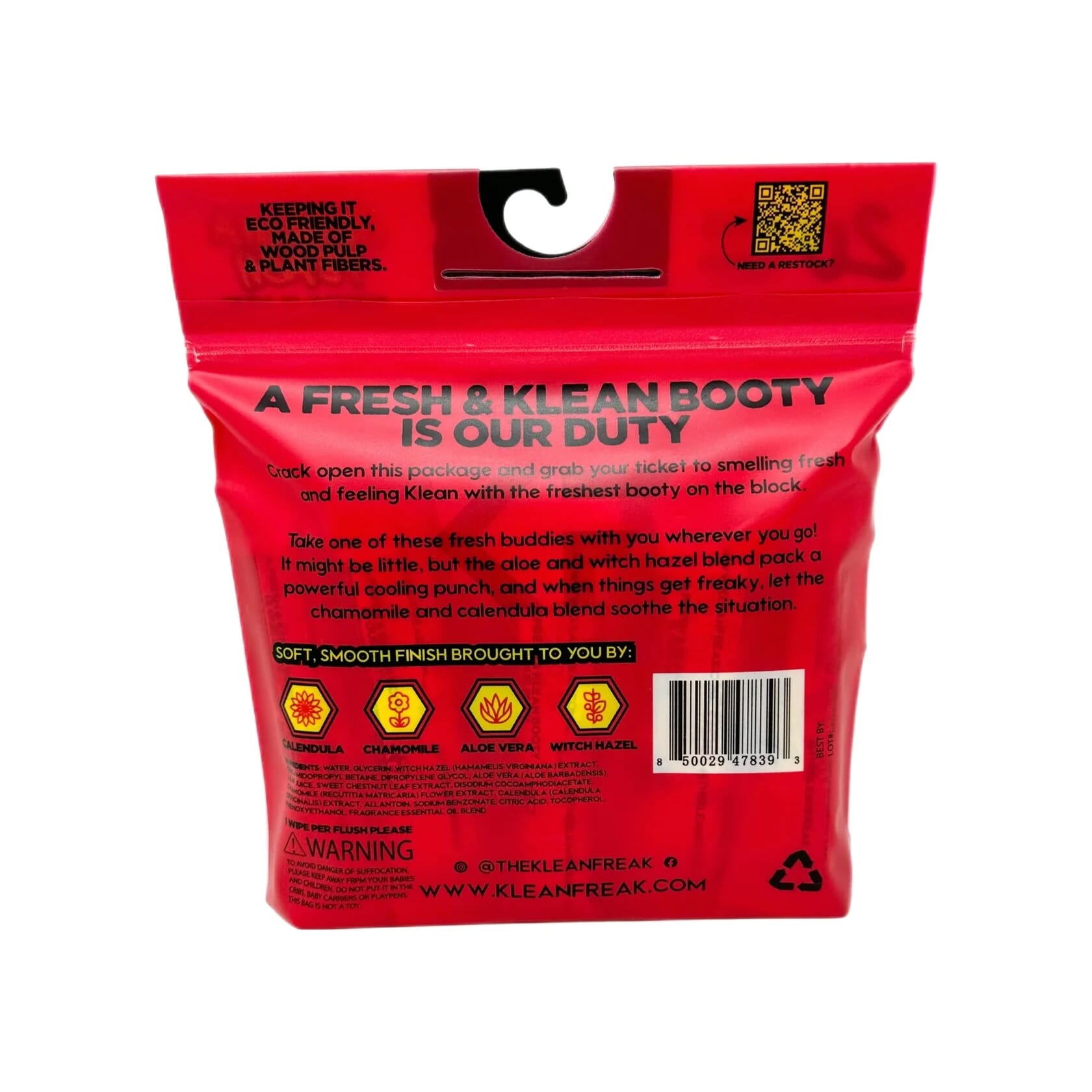 Klean Freak - The Flusher wipes -  20 Pack -Georgia Peach