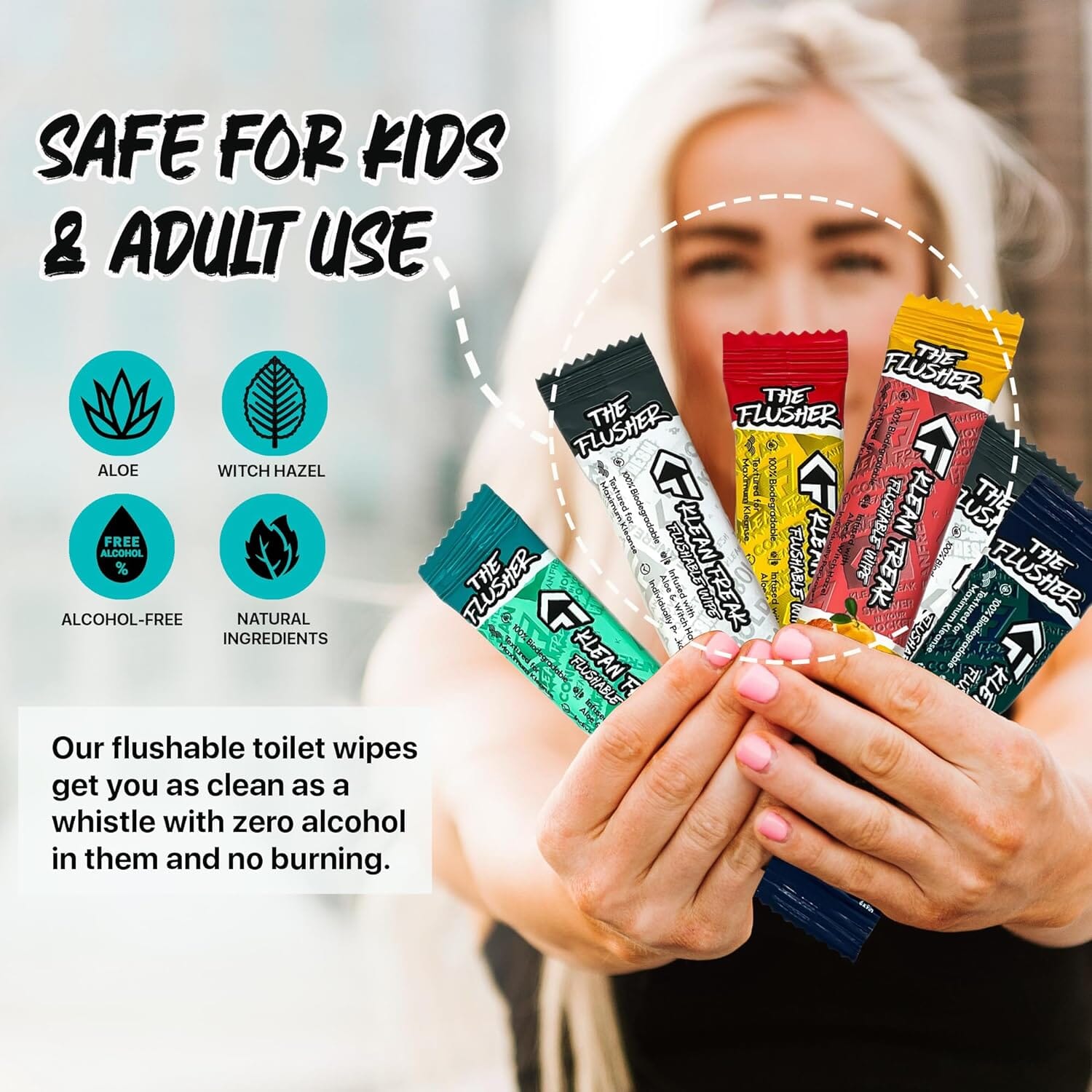 Klean Freak - The Flusher wipes -  20 Pack -Georgia Peach