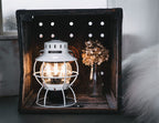 Barebones Railroad Lantern (Vintage White)