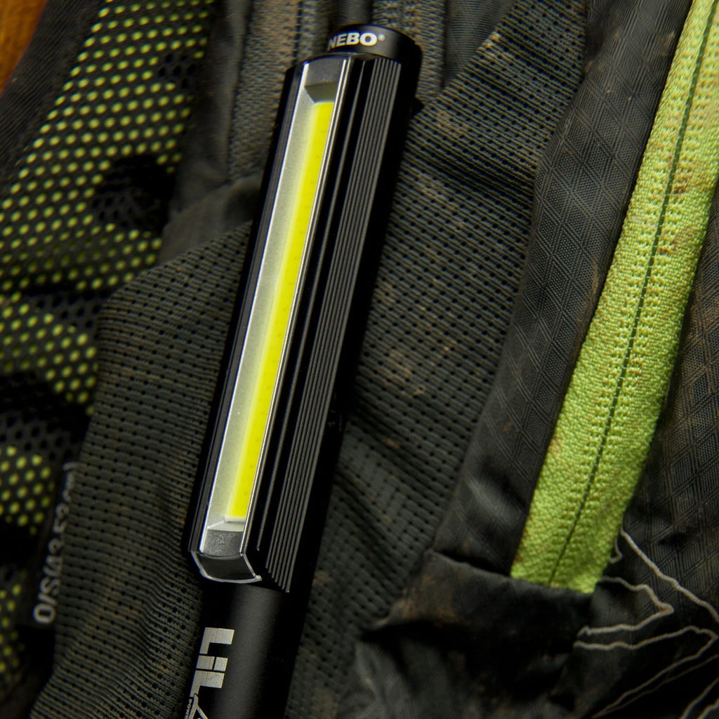 At Nebo Tools, we continually innovate so that we can offer the highest quality LED lighting products at the best price. The Lil Larry is equipped with new COB LED technology, outputting 250 lumens of intense light. Secondary light modes include Low and Emergency Red Flash mode. This intense red light is perfect for distress signalling or roadside emergencies.