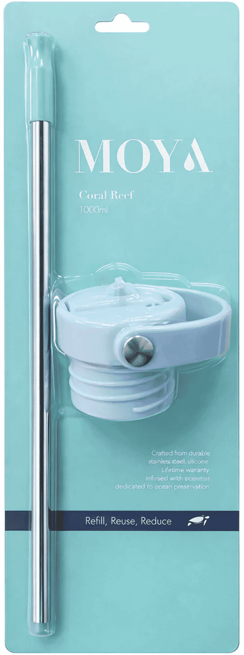 Moya 1000ml Lid & Straw (Mixed Colours)