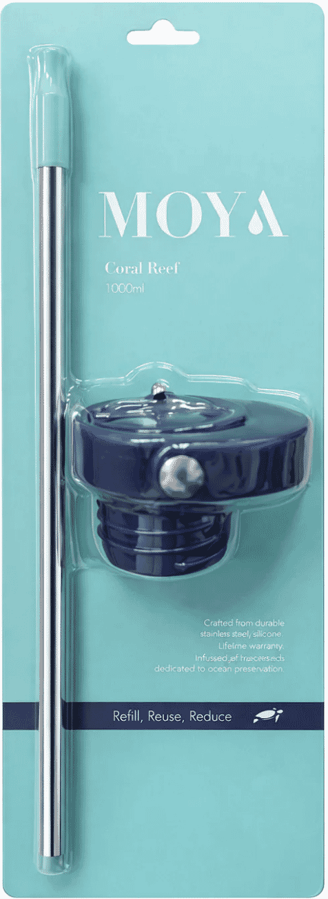 Moya 1000ml Lid & Straw (Mixed Colours)