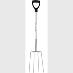 Red Gorilla Pro 4-Prong Manure Fork with D-Handle - Black