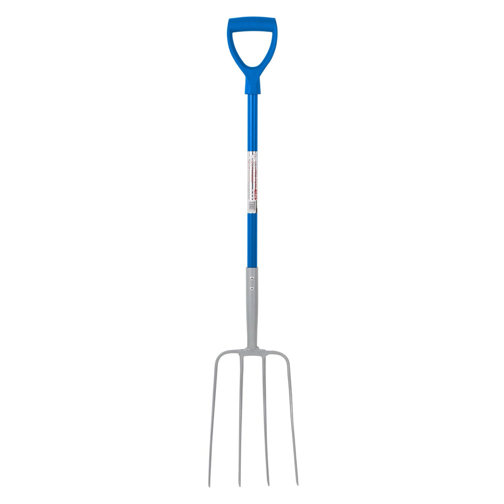 4 Prong Manure Fork D Handle - Blue (D Handle)