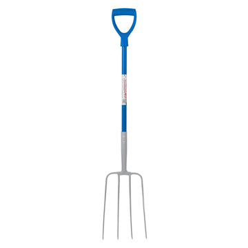 4 Prong Manure Fork D Handle - Blue (D Handle)