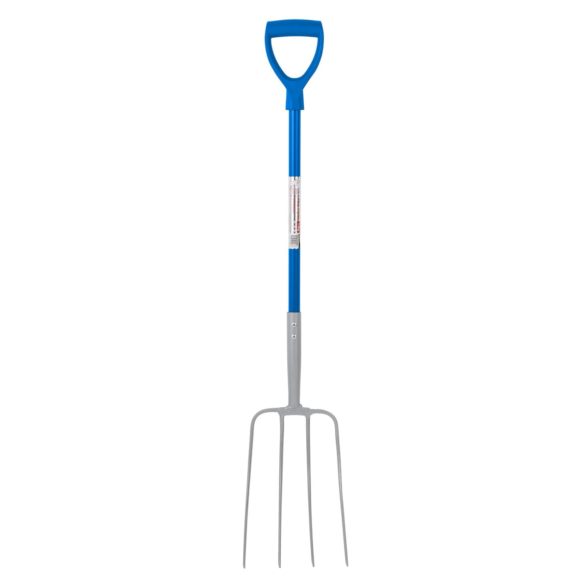 Red Gorilla 4-Prong Manure Fork with D-Handle - Blue