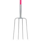 Red Gorilla 4-Prong Manure Fork with D-Handle - Pink