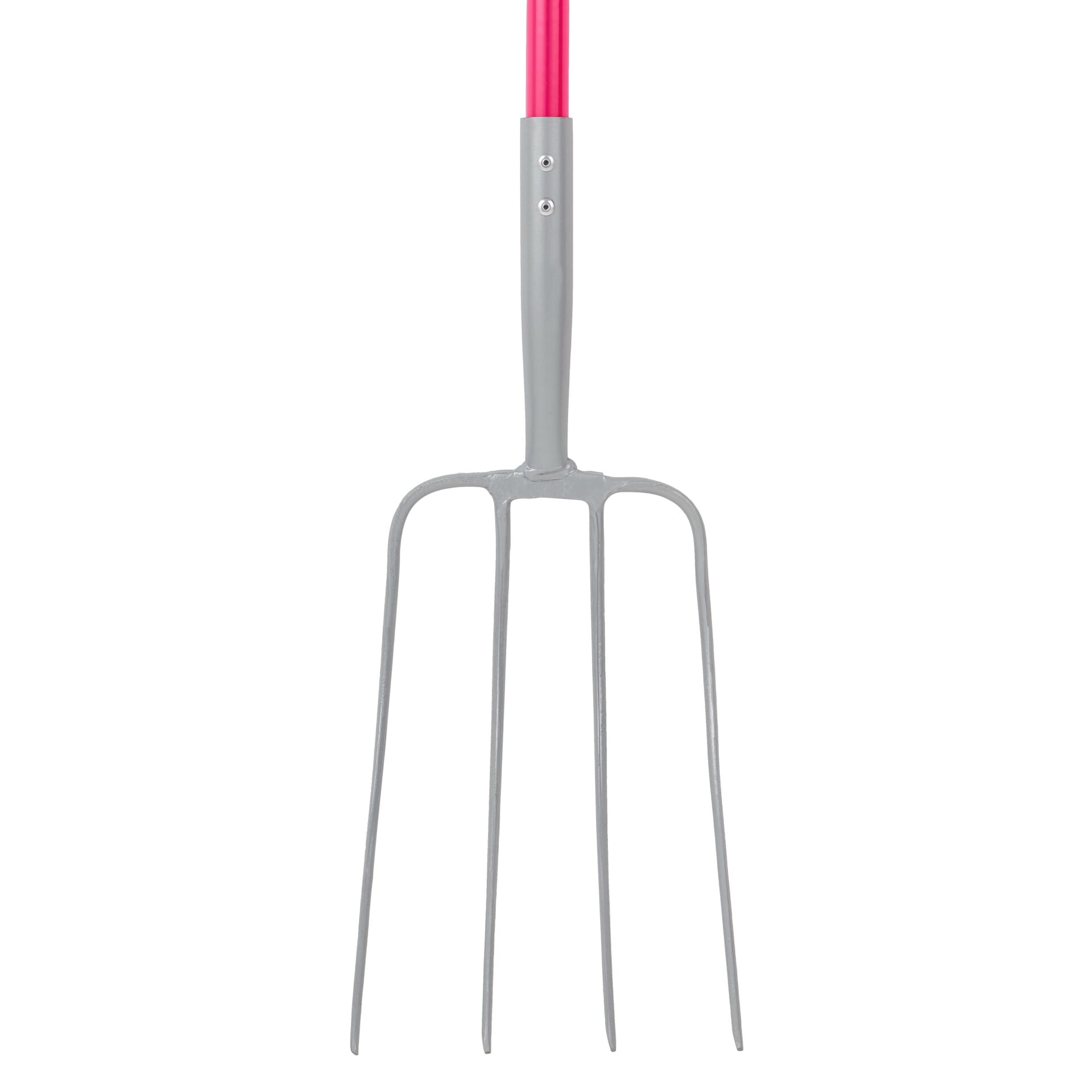 Red Gorilla 4-Prong Manure Fork with D-Handle - Pink