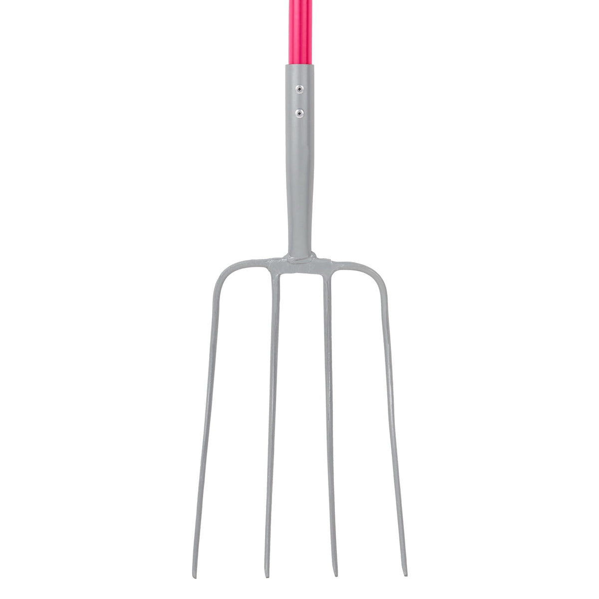 Red Gorilla 4-Prong Manure Fork with D-Handle - Pink