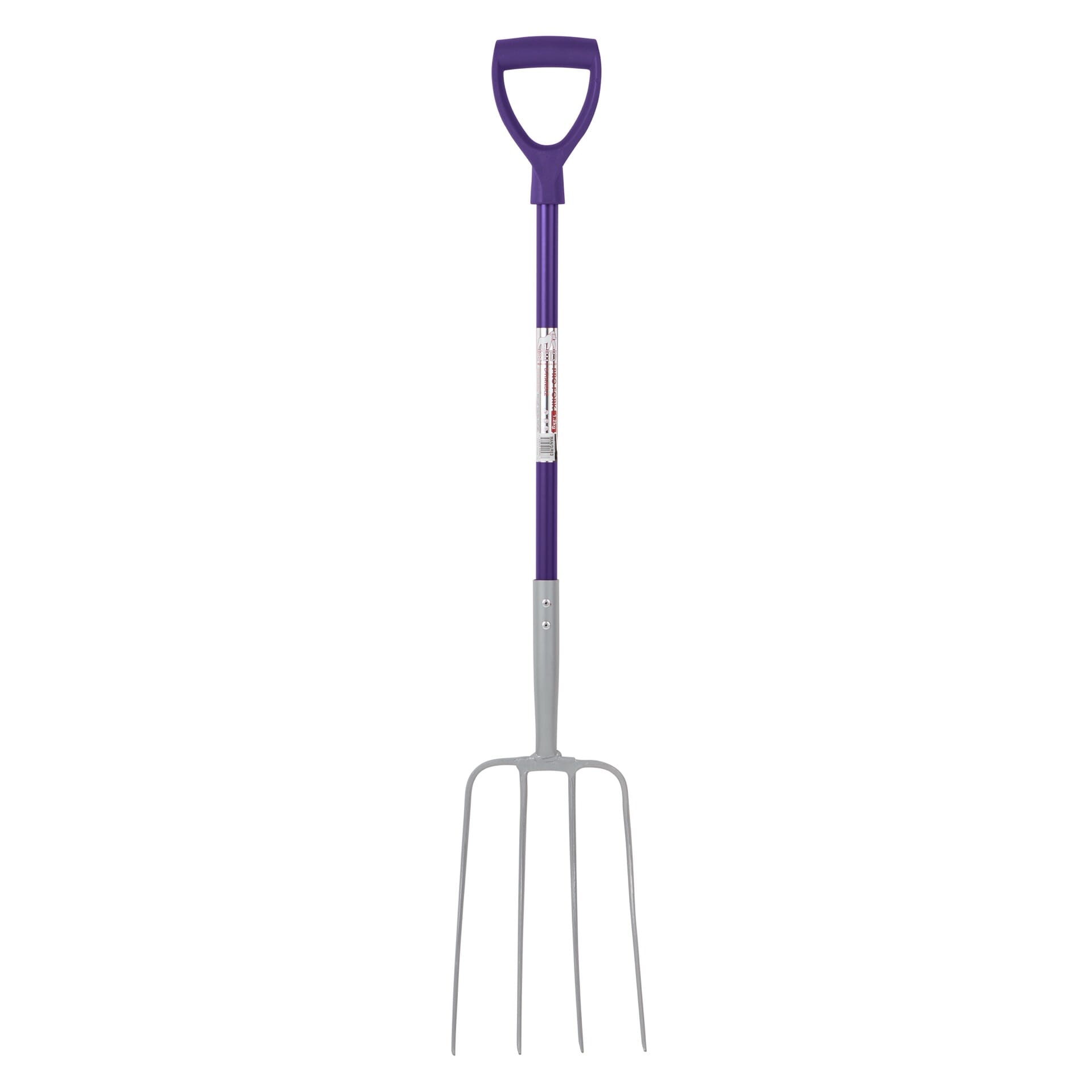 Red Gorilla 4-Prong Manure Fork with D-Handle - Purple