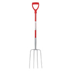 Red Gorilla 4-Prong Manure Fork with D-Handle - Red
