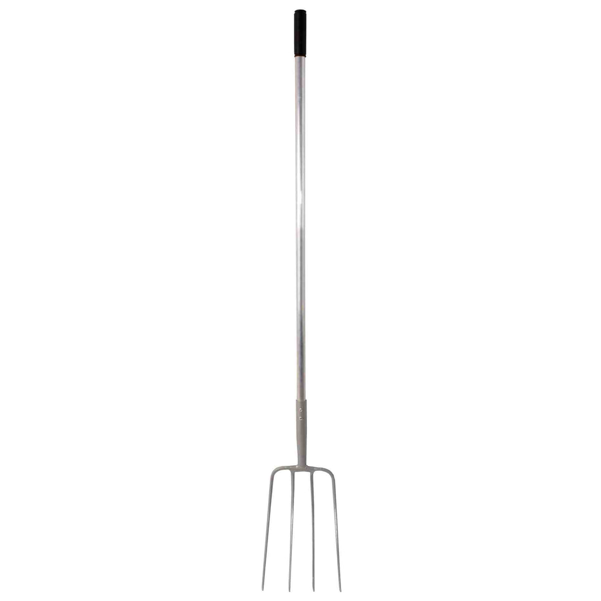 Red Gorilla Pro 4-Prong Manure Fork Straight Handle - Black