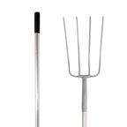 Red Gorilla Pro 4-Prong Manure Fork Straight Handle - Blue