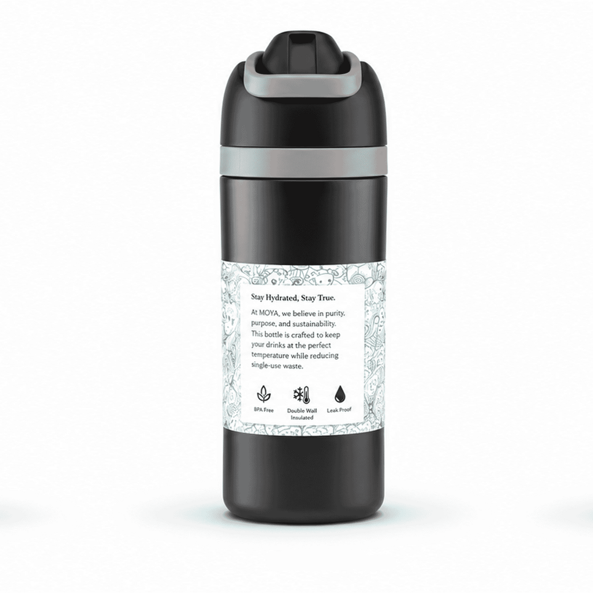 Moya "True Tide" 16oz Insulated Sustainable Water Bottle