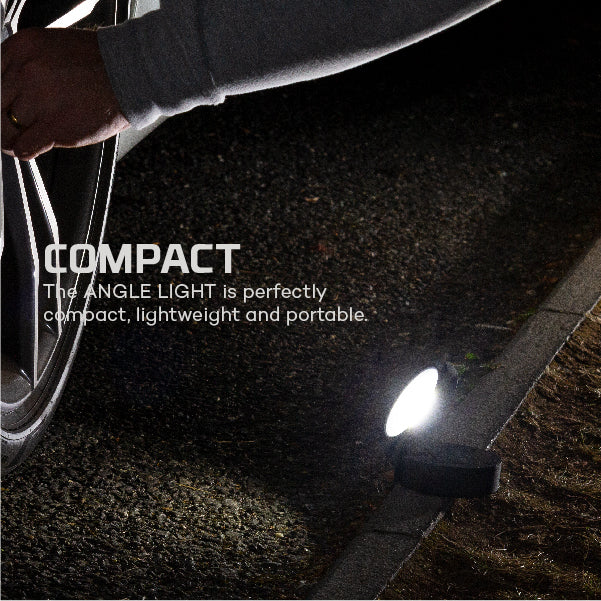 At Nebo Tools, we continually innovate so that we can offer the highest quality LED lighting products at the best price. The Angle Light is a lightweight, versatile and compact COB lantern with 250 lumens of bright white light.  Equipped with a powerful magnetic base and swivelling hanging hook, which are ideal for hands free lighting options.  The COB lantern can can be angled through 180 degrees to illuminate all angles. The Angle Light is tough and durable, certified at IPX4 water and impact resistant.