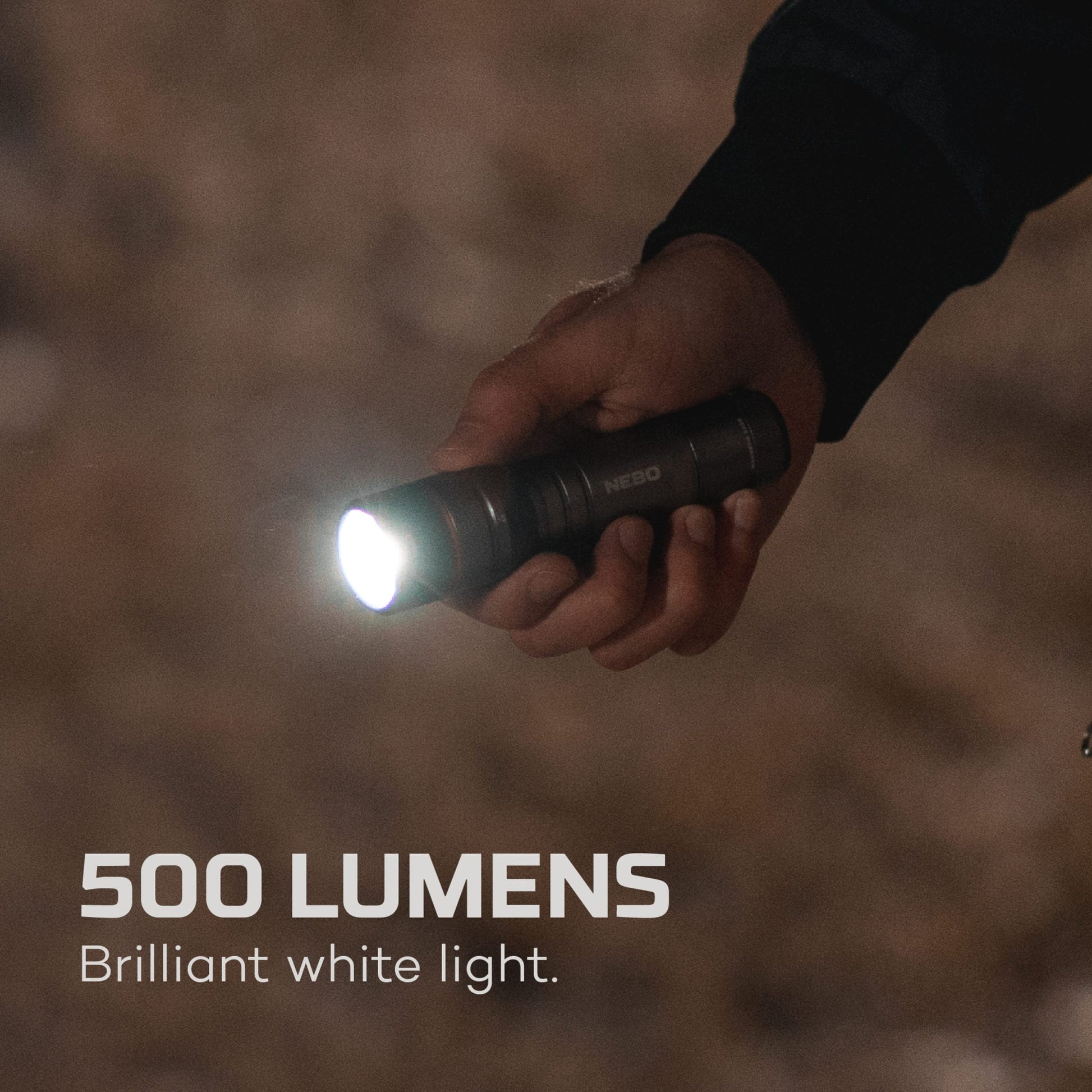 At Nebo Tools, we continually innovate so that we can offer the highest quality LED lighting products at the best price. The Newton™ 500 flashlight by NEBO is a powerful handheld flashlight with 4 light modes. The easy-touch rear positioned switch makes it a breeze to switch between modes and the powerful LED in this flashlight can light up 146 meters.